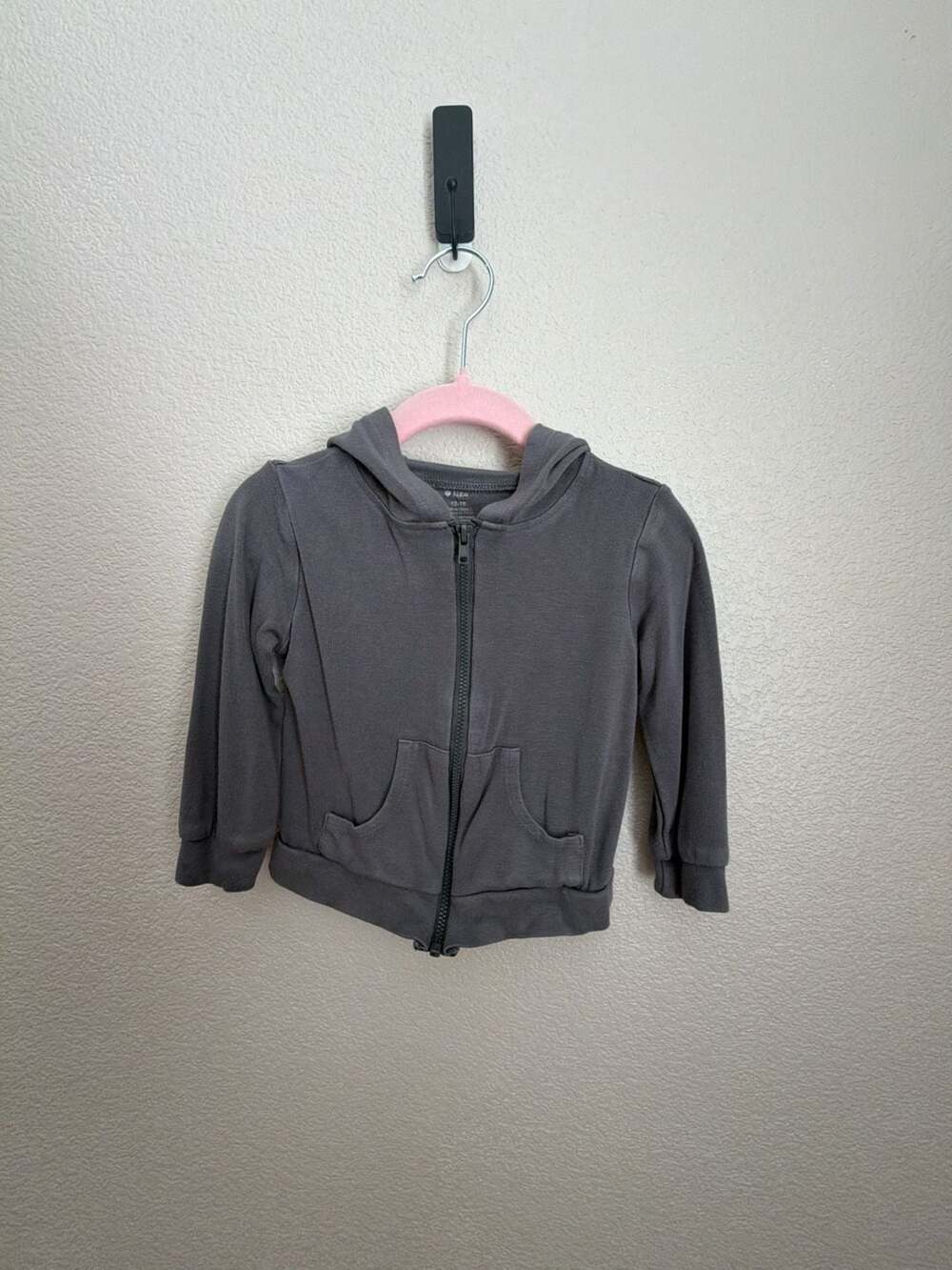 Kyte Baby Zip-Up Hoodie Charcoal Gray Size 12-18 Months